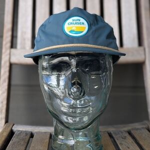 NWOT Sun Cruiser Blue Cap with Rope Detail One Size
